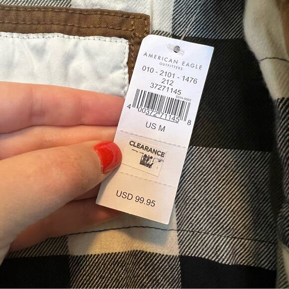 NWT American Eagle Jacket Brown Canvas Button Jacket Medium Duck Barn Worker‎ - Picture 10 of 10